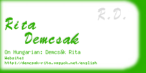 rita demcsak business card